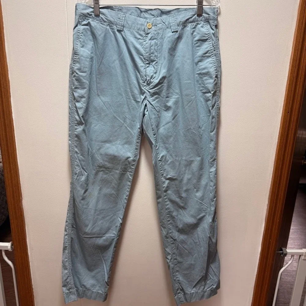 Polo Ralph Lauren Suffield Pants Mens 34x32 Light Blue Pima Cotton Chinos‎